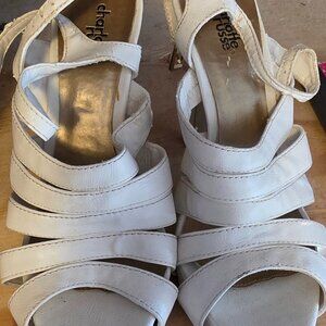 Charlotte Russe size 8 white platform heels